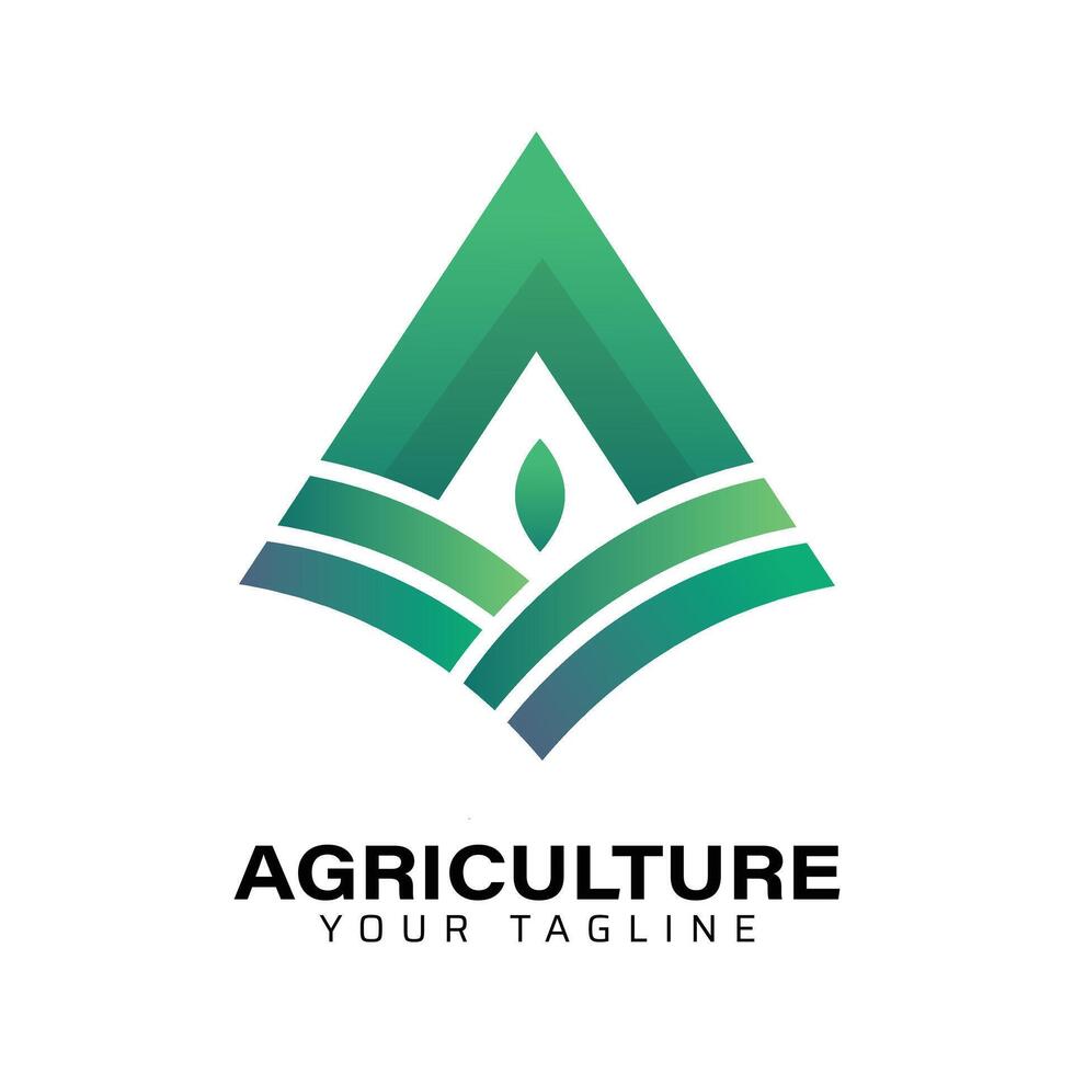 A Agriculture logo design template vector