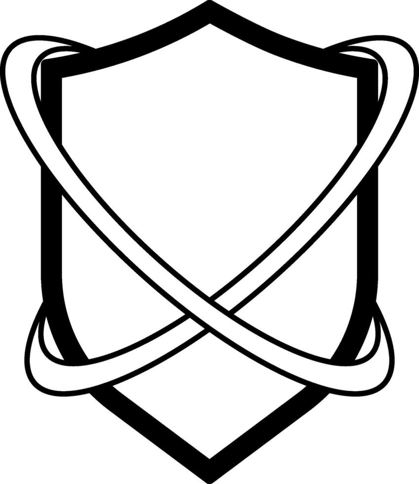 black shield without background vector