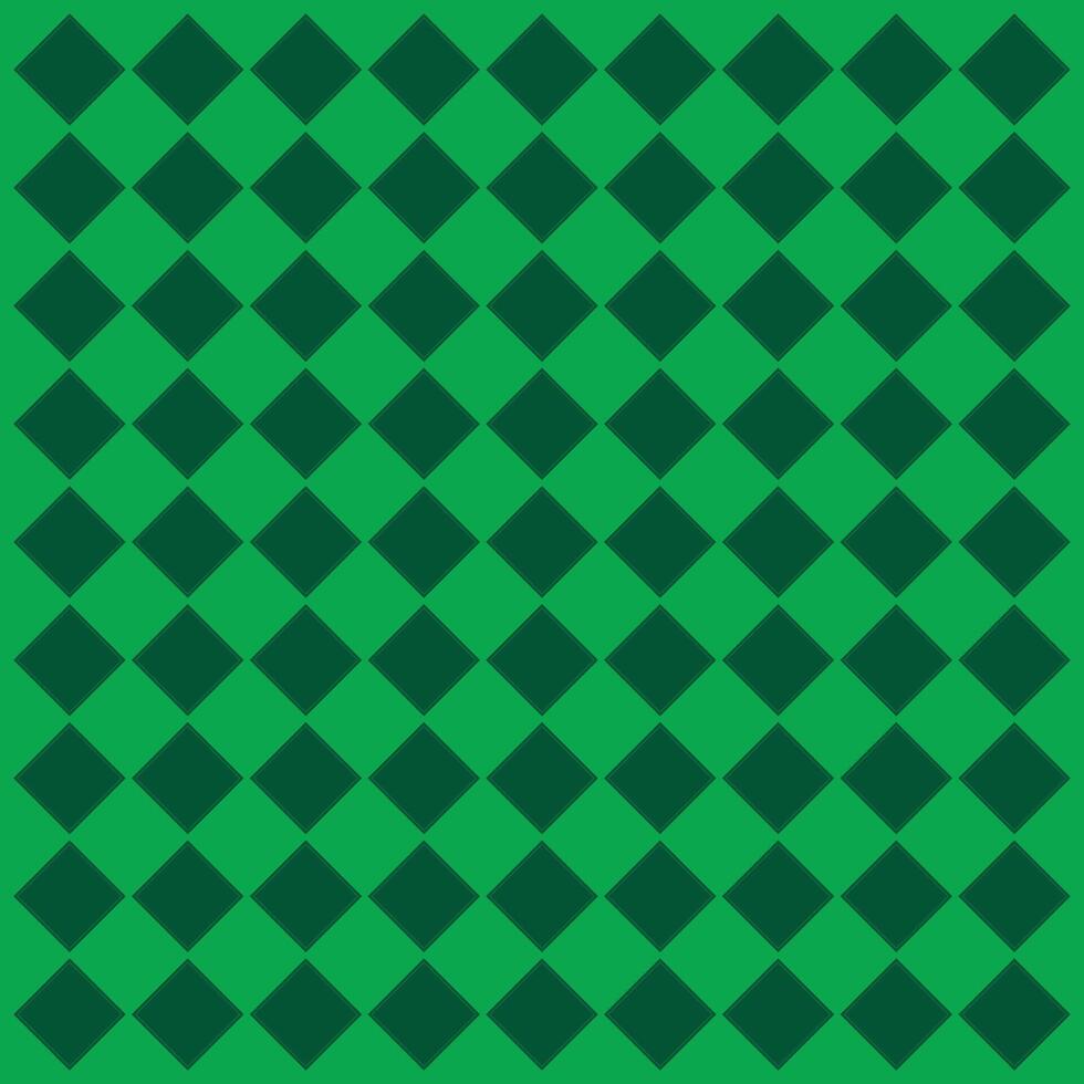 Rhombus pattern dark green colors with a light green background. vector