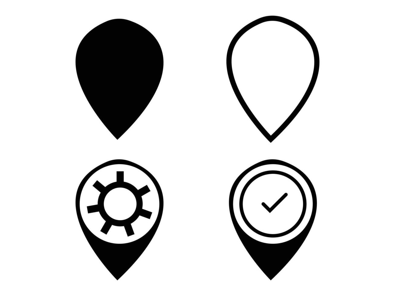 Map Pinpoint Icons vector