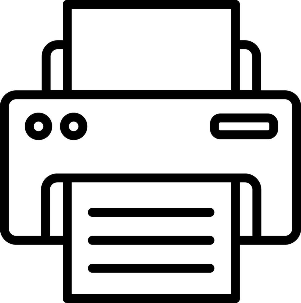 Outline Printer Icon vector