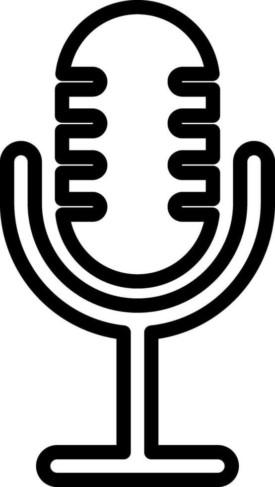 Outline Microphone Icon vector