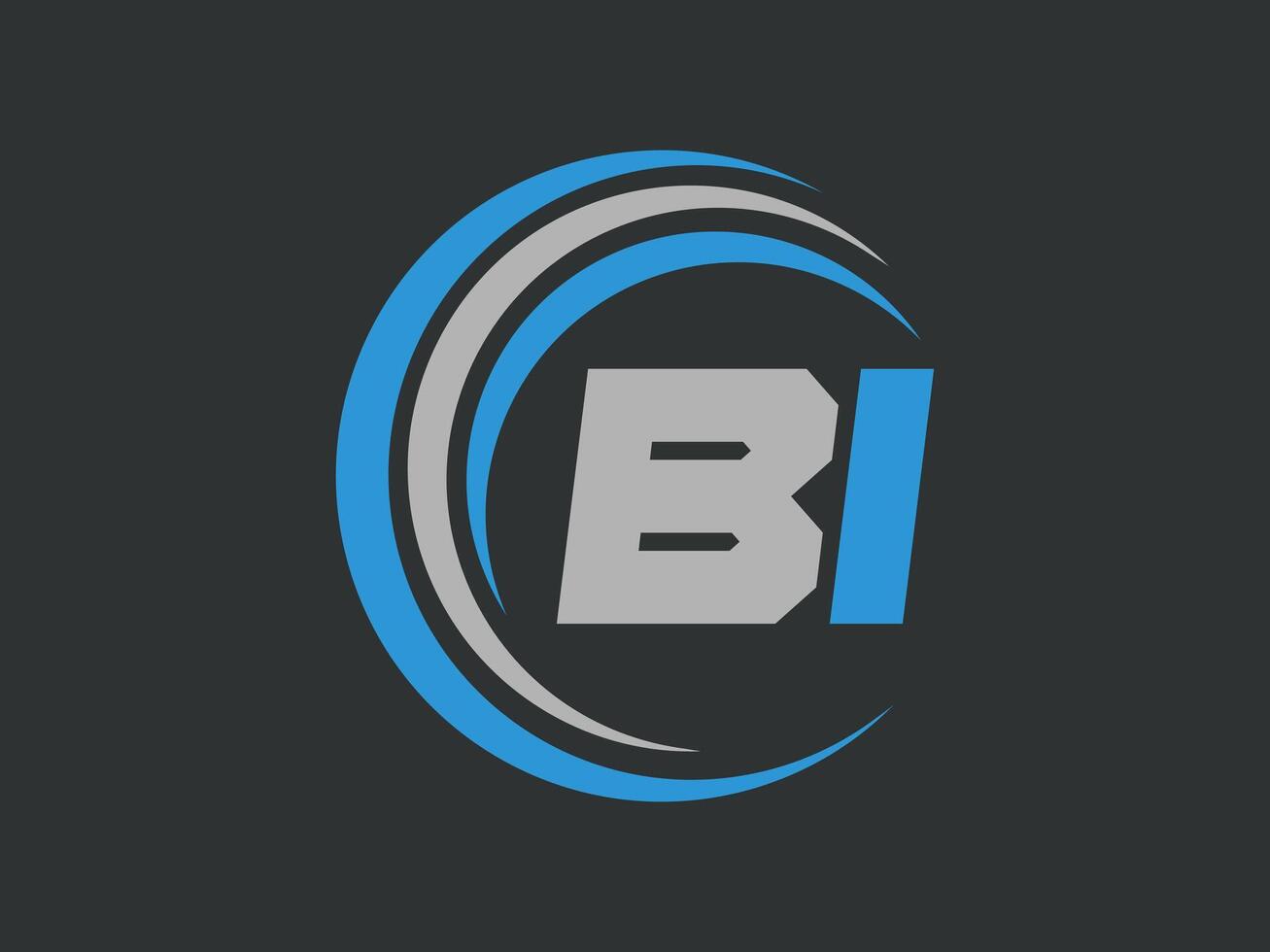 Abstract Letter BI logo Design. BI Initial Logo design Monogram for business and company.BI logo, BI letter logo design. vector