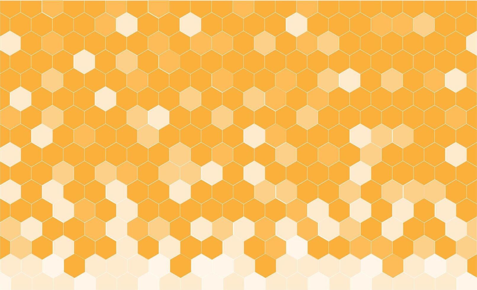 Yellow, orange beehive background. Honeycomb, bees hive cells pattern. Bee honey shapes background design. vector