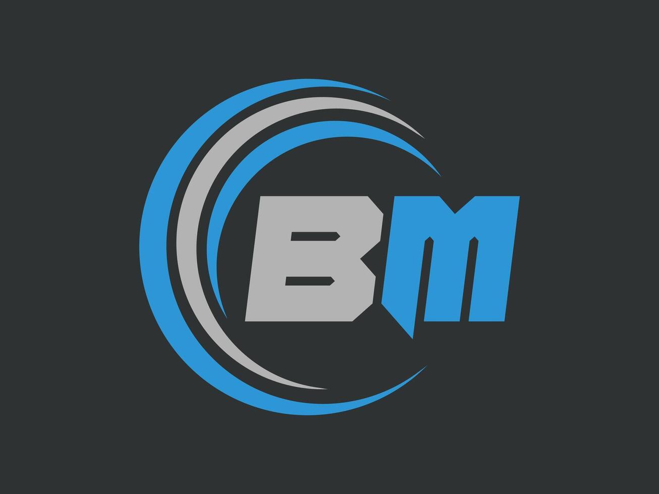Abstract Letter BM logo Design. BM Initial Logo design Monogram for business and company.BM logo, BM letter logo design. vector