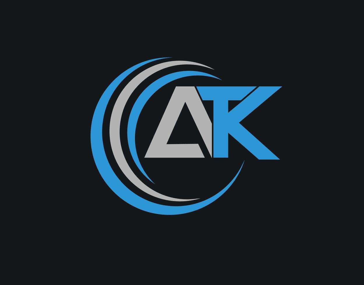 Abstract Letter ATK logo Design. ATK Initial Logo design Monogram for business and company.ATK logo, ATK letter logo design. vector