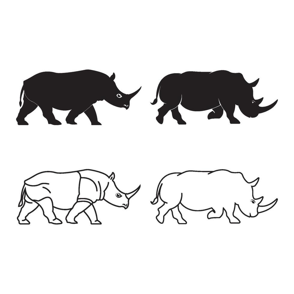 Rhino icon Design vector