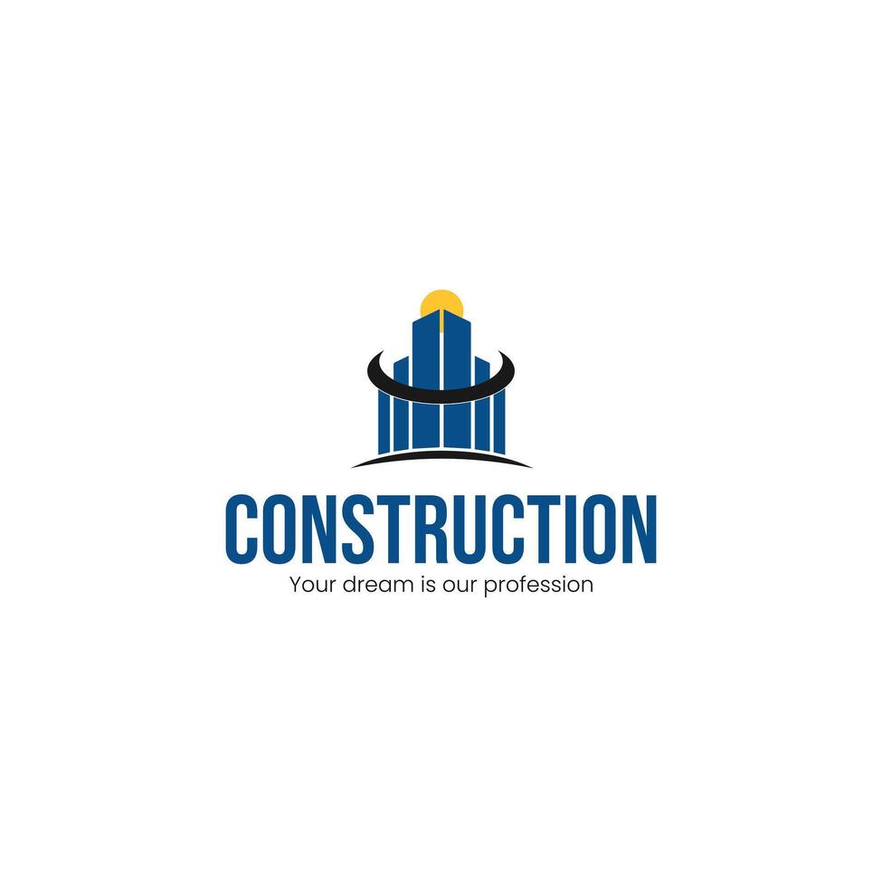 Simple building design and construction logo. The symbol for construction, apartment vector