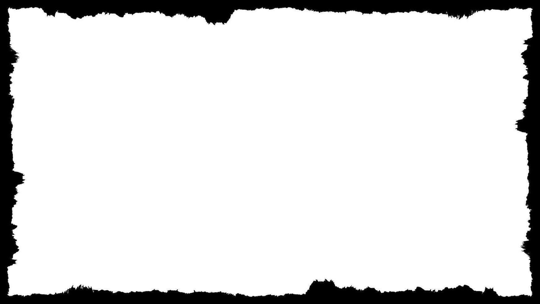 Grunge rectangular frame jagged edge border vector