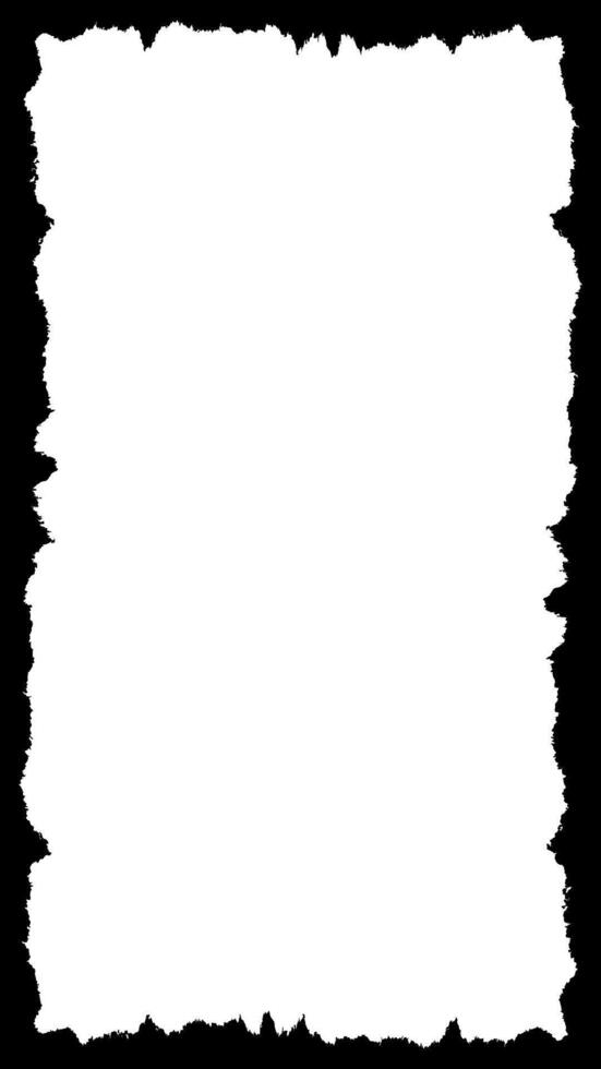 Grunge vertical frame jagged edge border vector