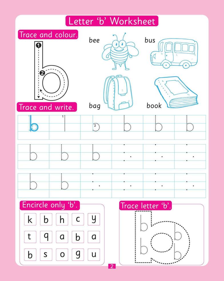 Letter b Worksheets vector