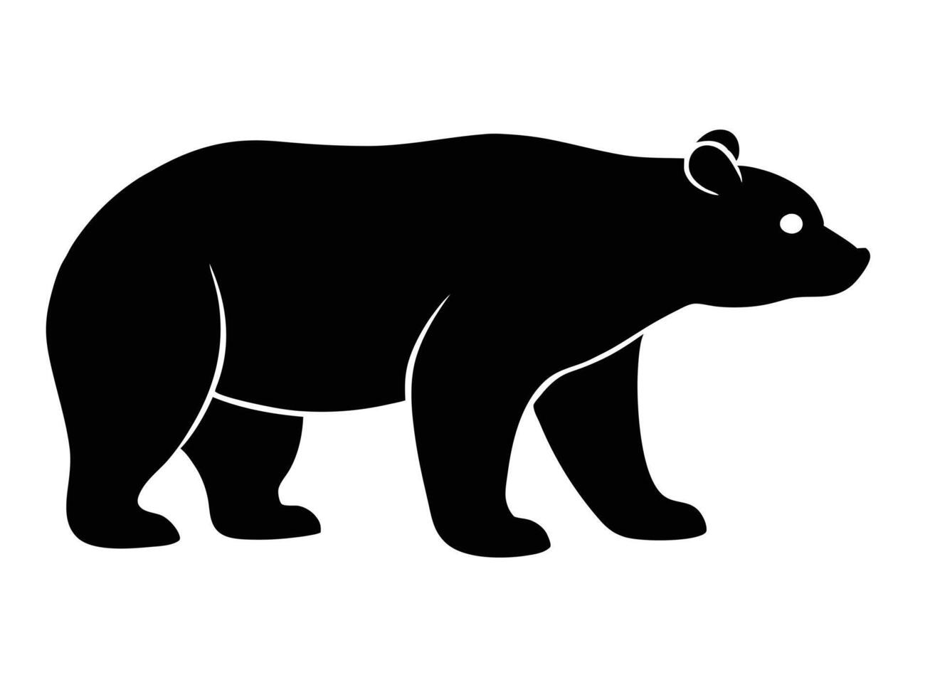 bear black silhouette Design with white background vector