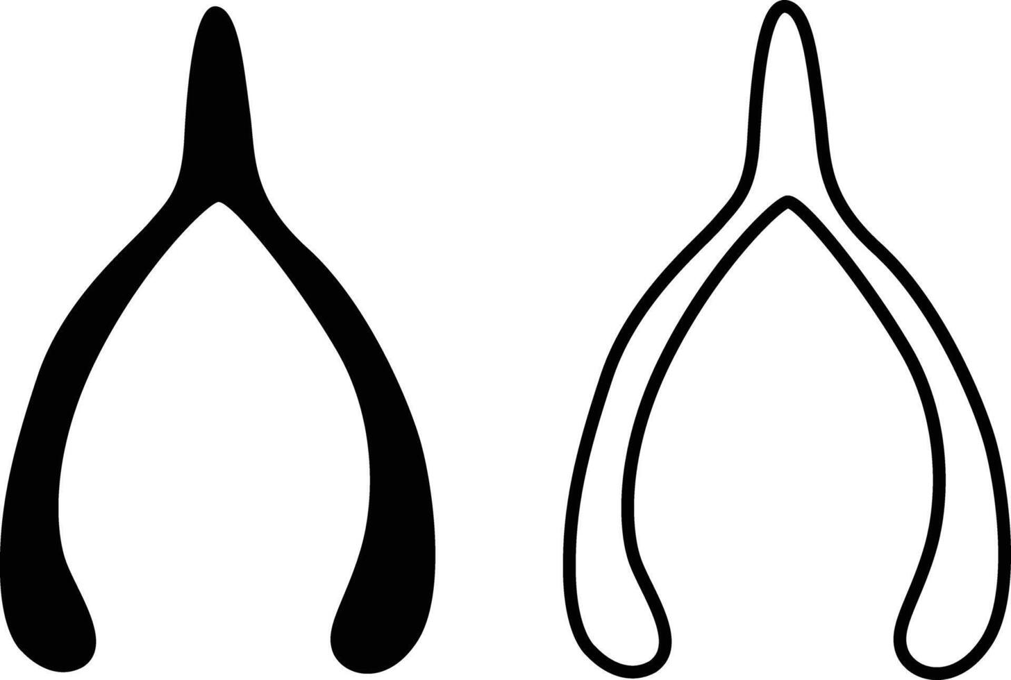 Modern Lucky Wishbone Icon for Digital Platforms and Websites vector