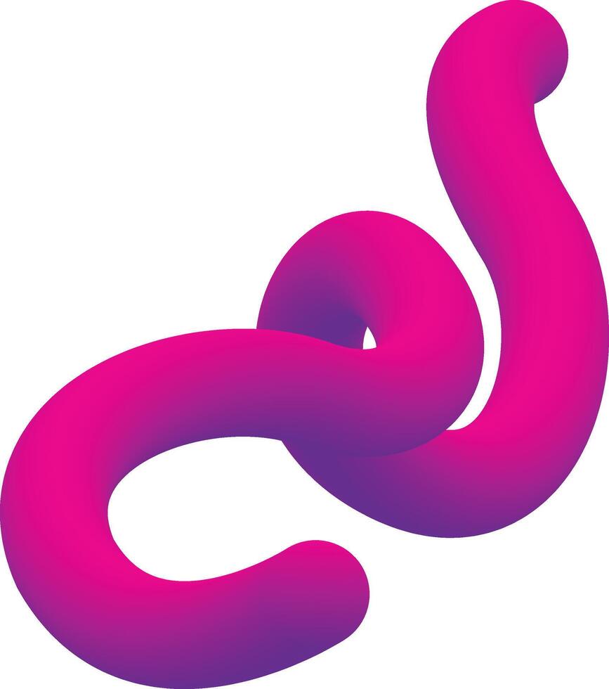 Vibrant Pink Gradient Fluid Spiral with Dynamic Organic Flow and Bright Glow vector