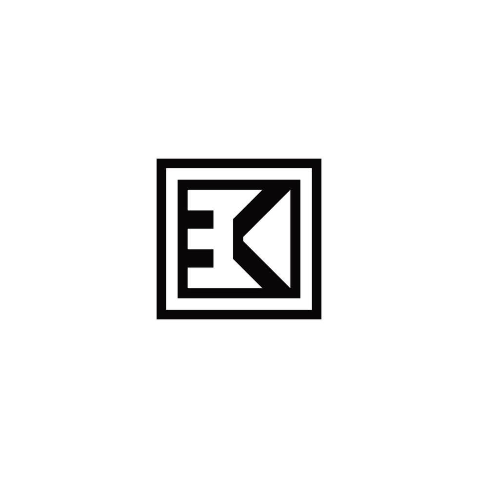 Elegant Alphabet Monogram KE EK Logo with Abstract Design vector