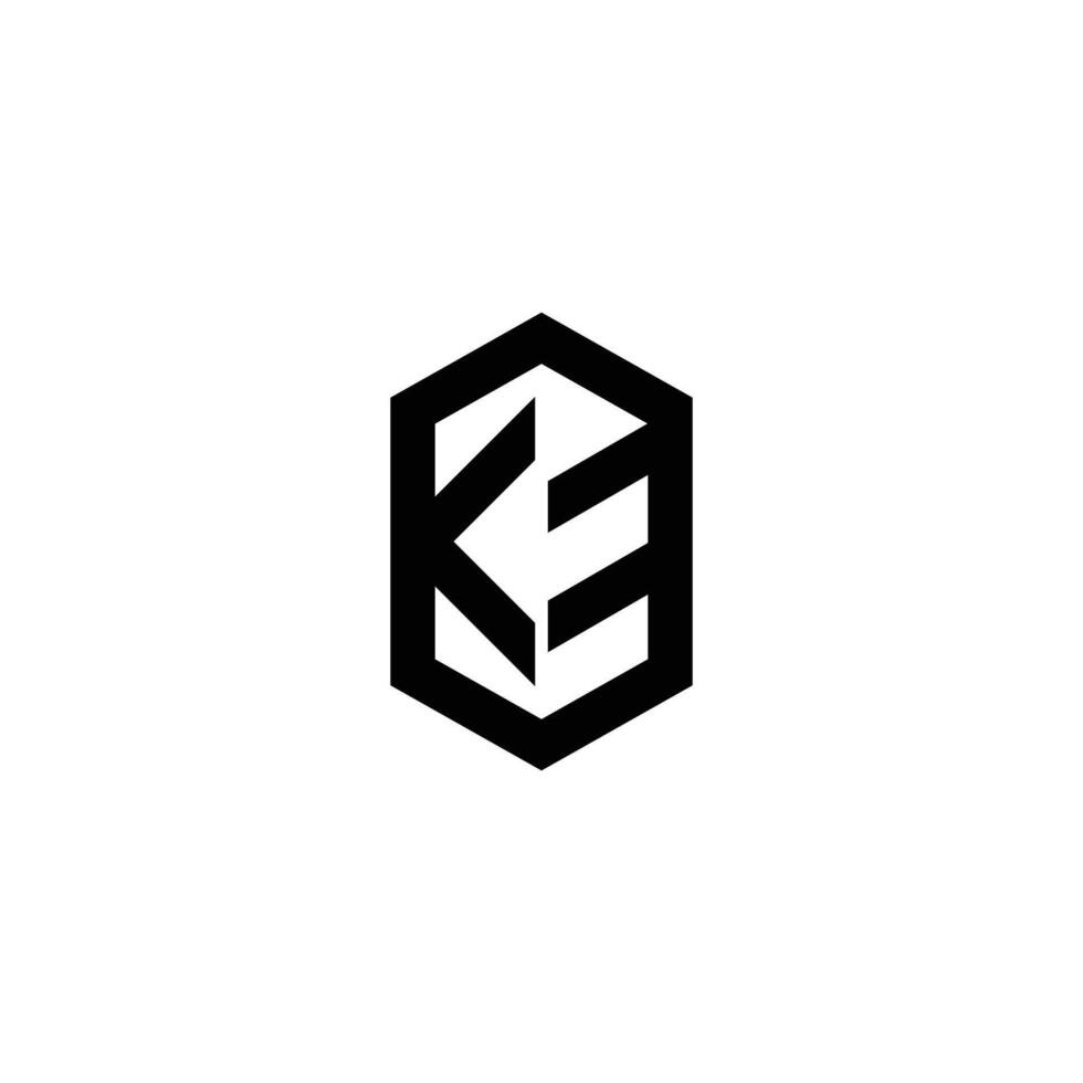 Initial KE Letter Logo Design Template vector