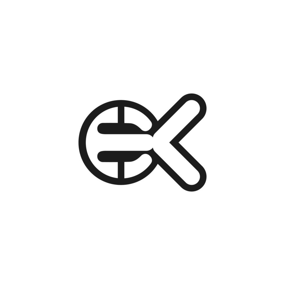 KE EK Letter Logo Design with a Minimalist Flair vector