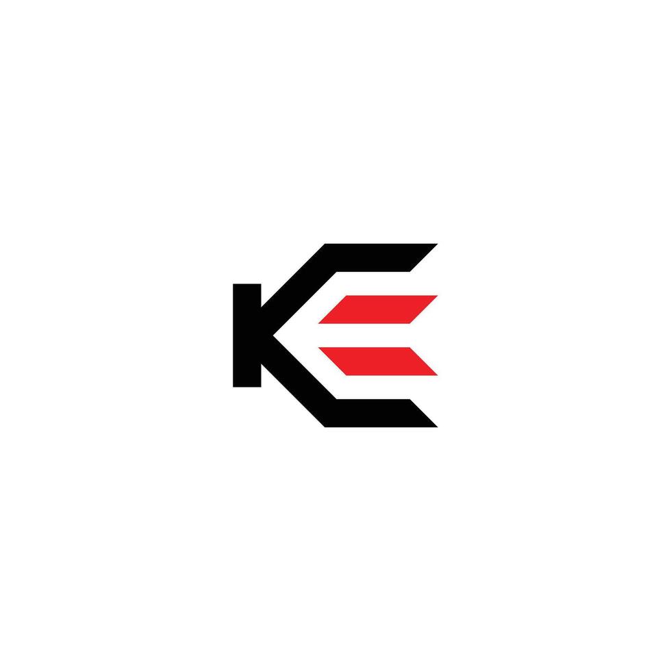 EK, KE, E AND K Abstract initial monogram letter alphabet logo design vector