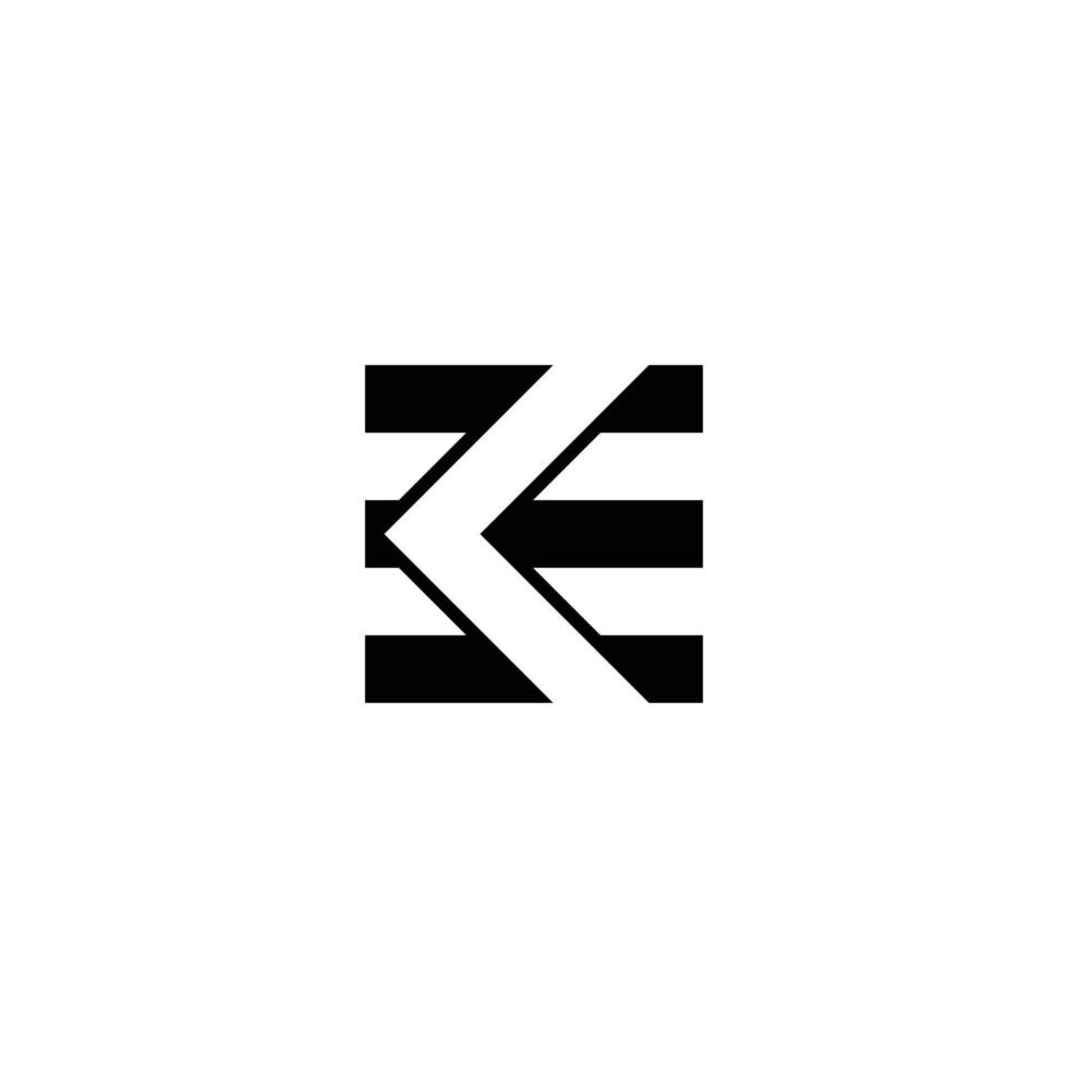 Elegant KE Letter Logo Design for Business Identity vector