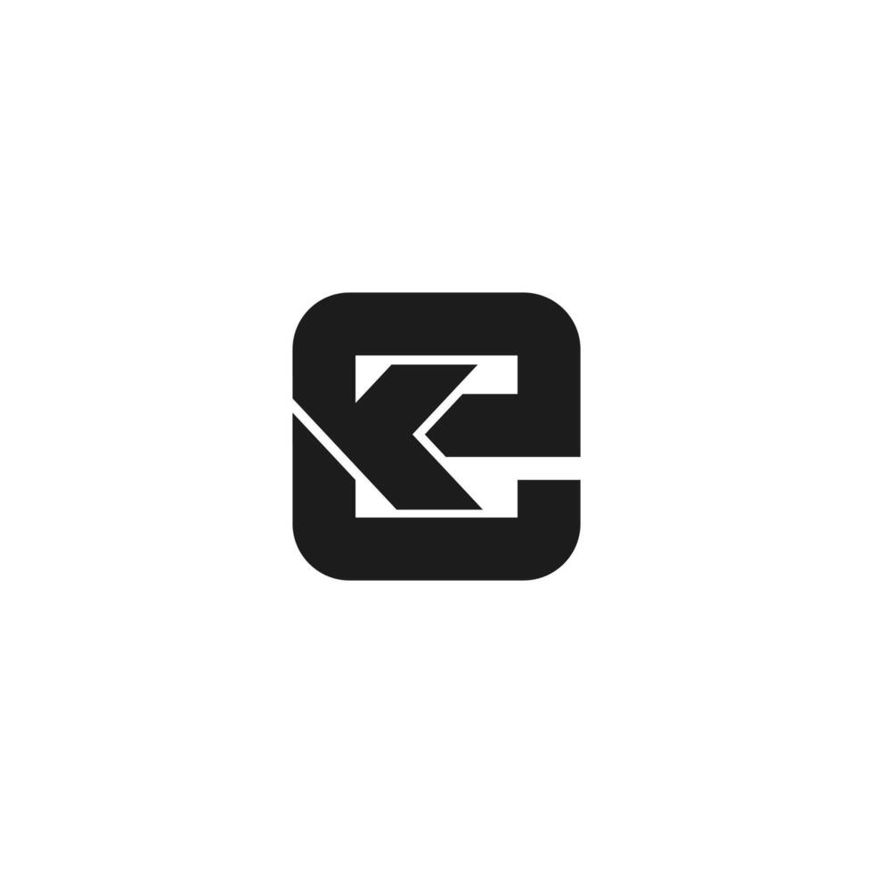 Stylish KE or EK Monogram Logo Design vector