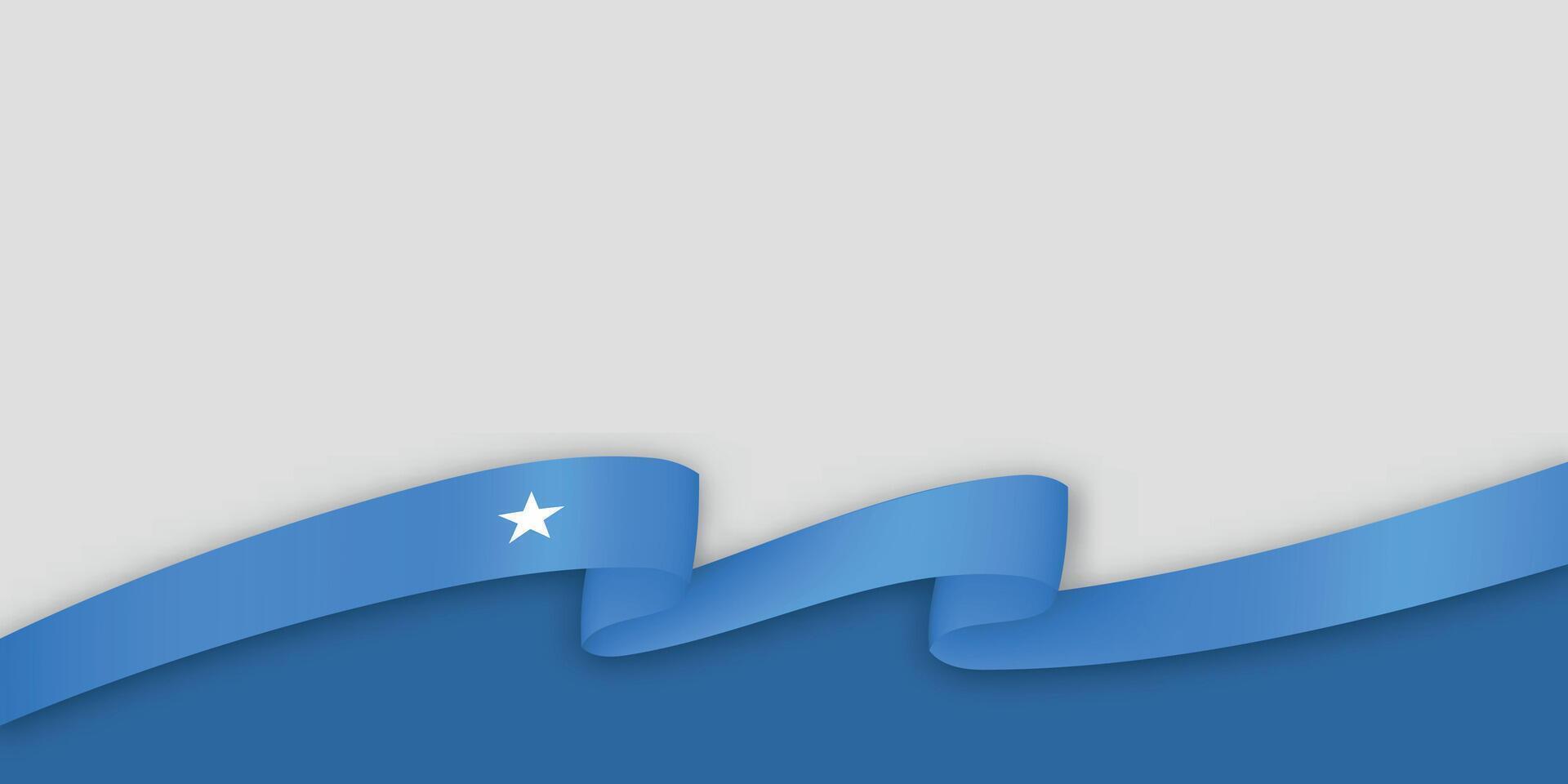 3d ribbon with national flag Somalia isolated on white background vector