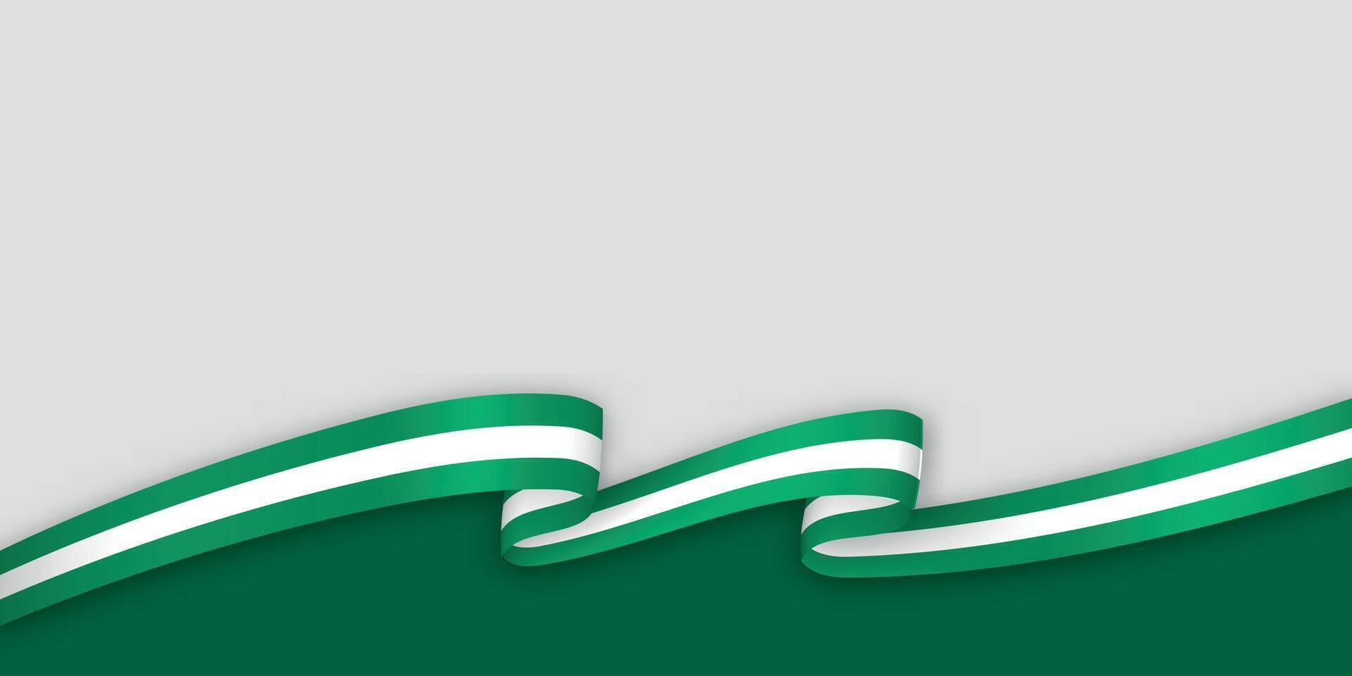 3d ribbon with national flag Nigeria isolated on white background vector