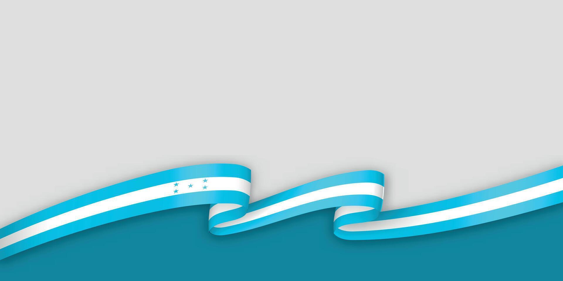 3d ribbon with national flag Honduras isolated on white background vector