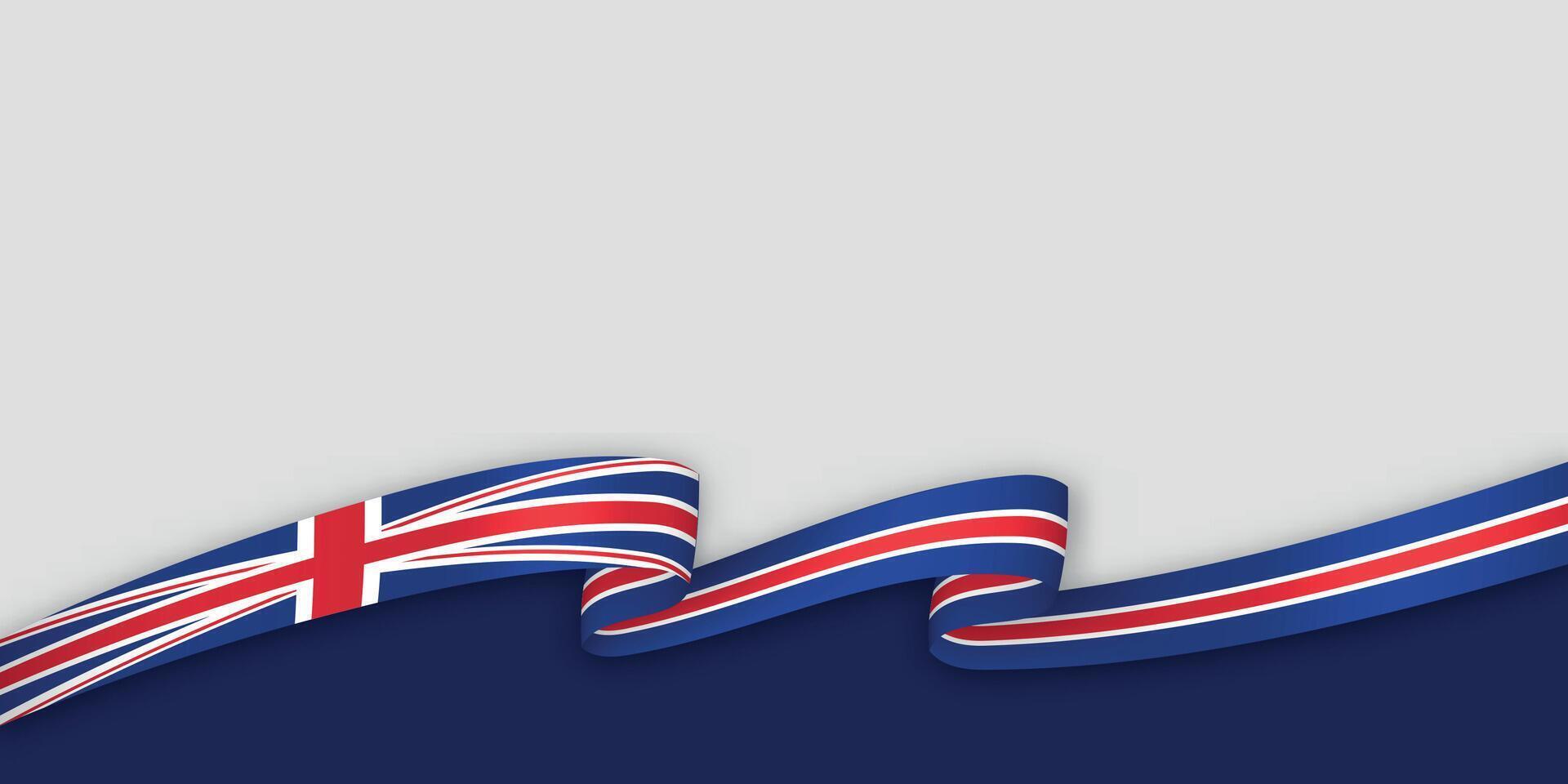 3d ribbon with national flag United Kingdom isolated on white background vector