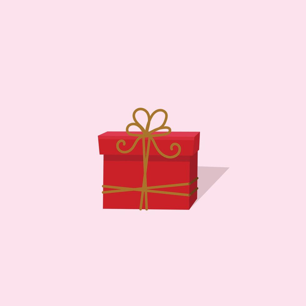 red gifts boxes icon suit for web poster, flyer, stylish brochure, greeting card, cover. Romantic background vector