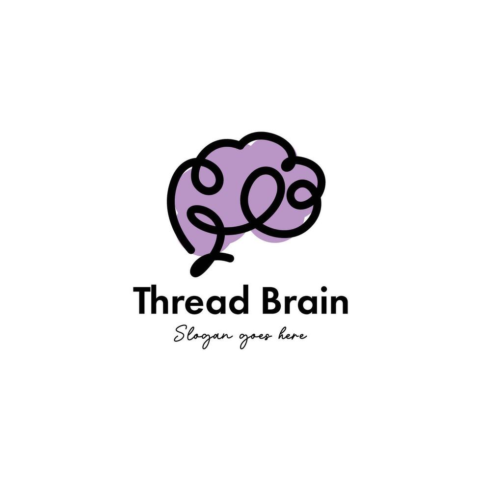 Brain logo design template vector