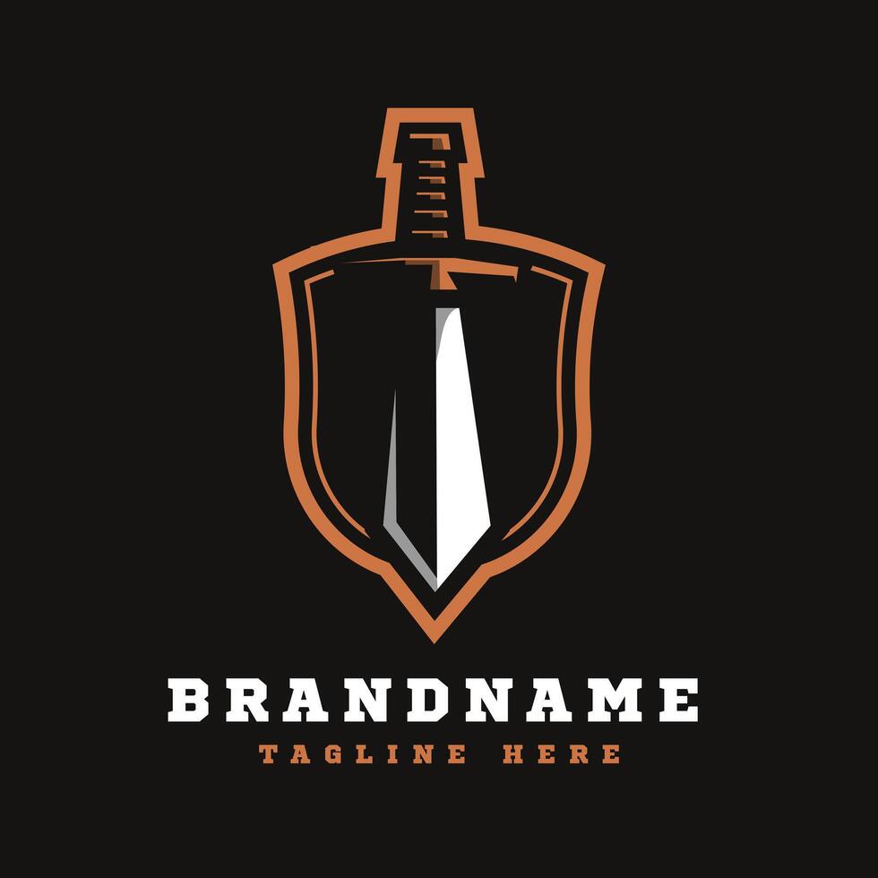 Sword and Shield logo vector