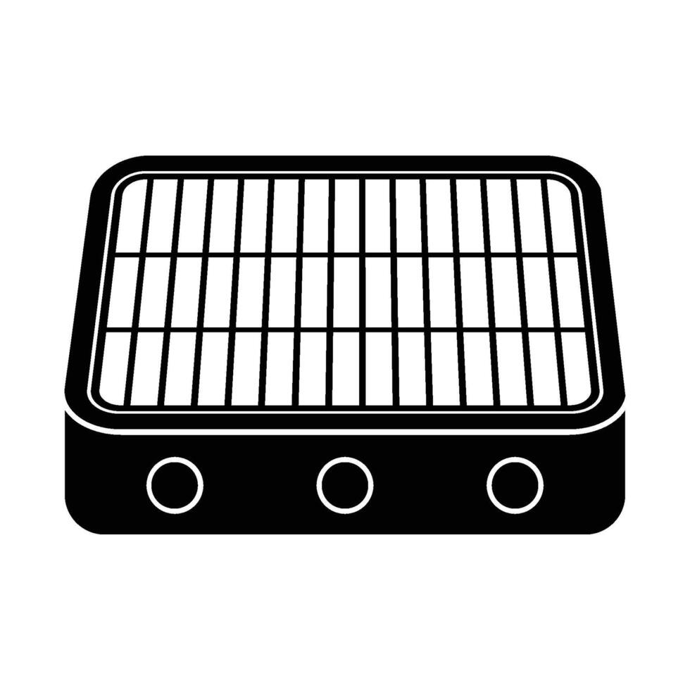 simple grill icon illustration design vector