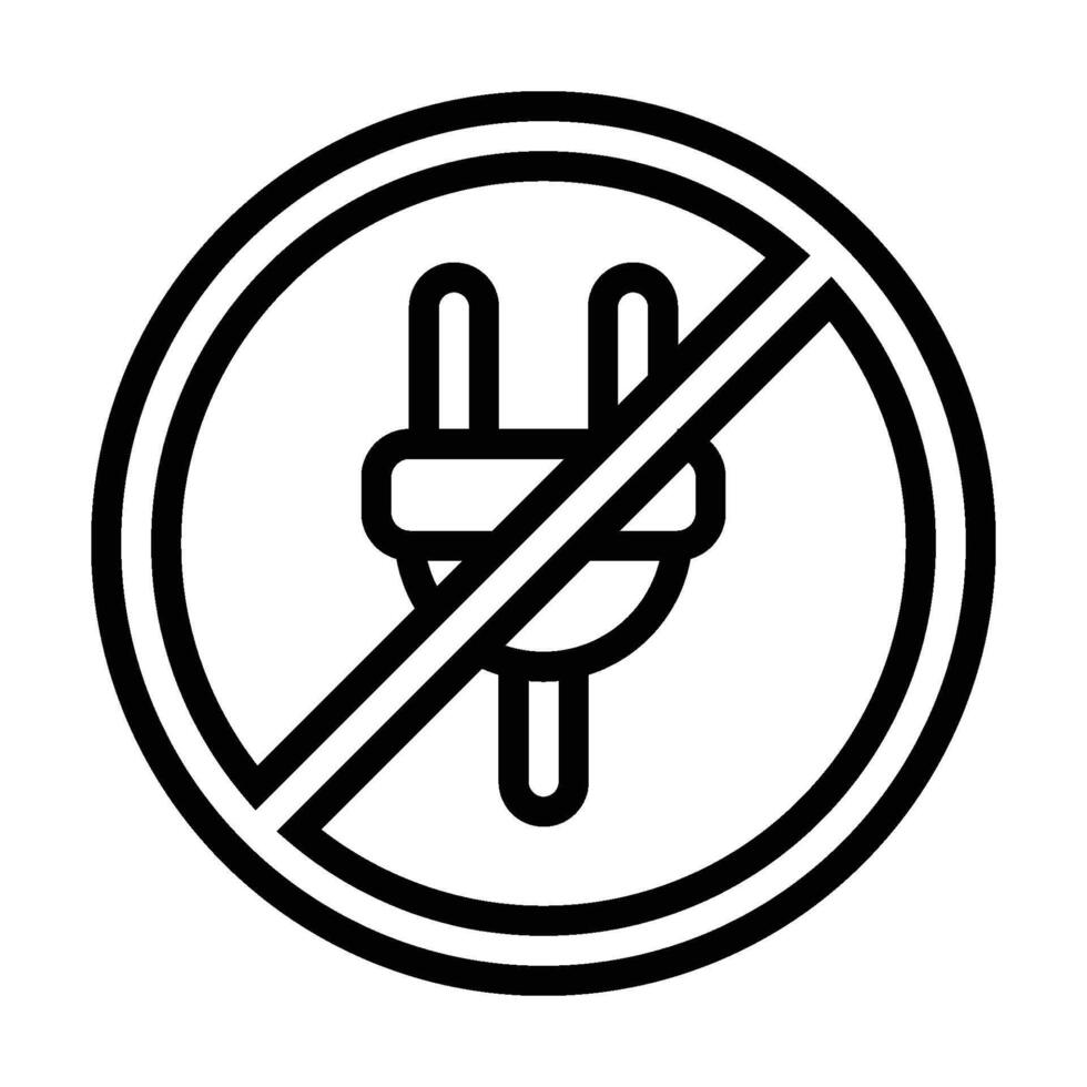 no plug icon vector