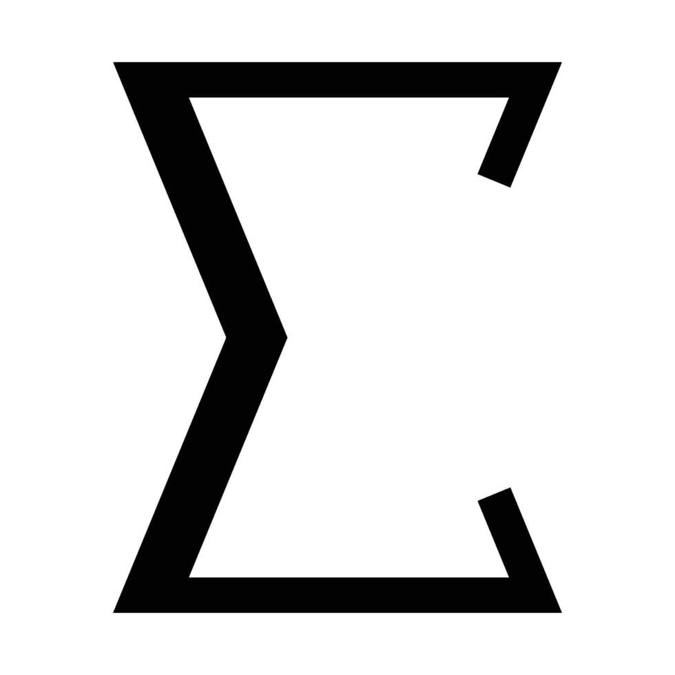 sigma icon mathematics vector