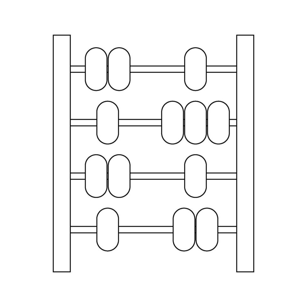 abacus calculation icon vector