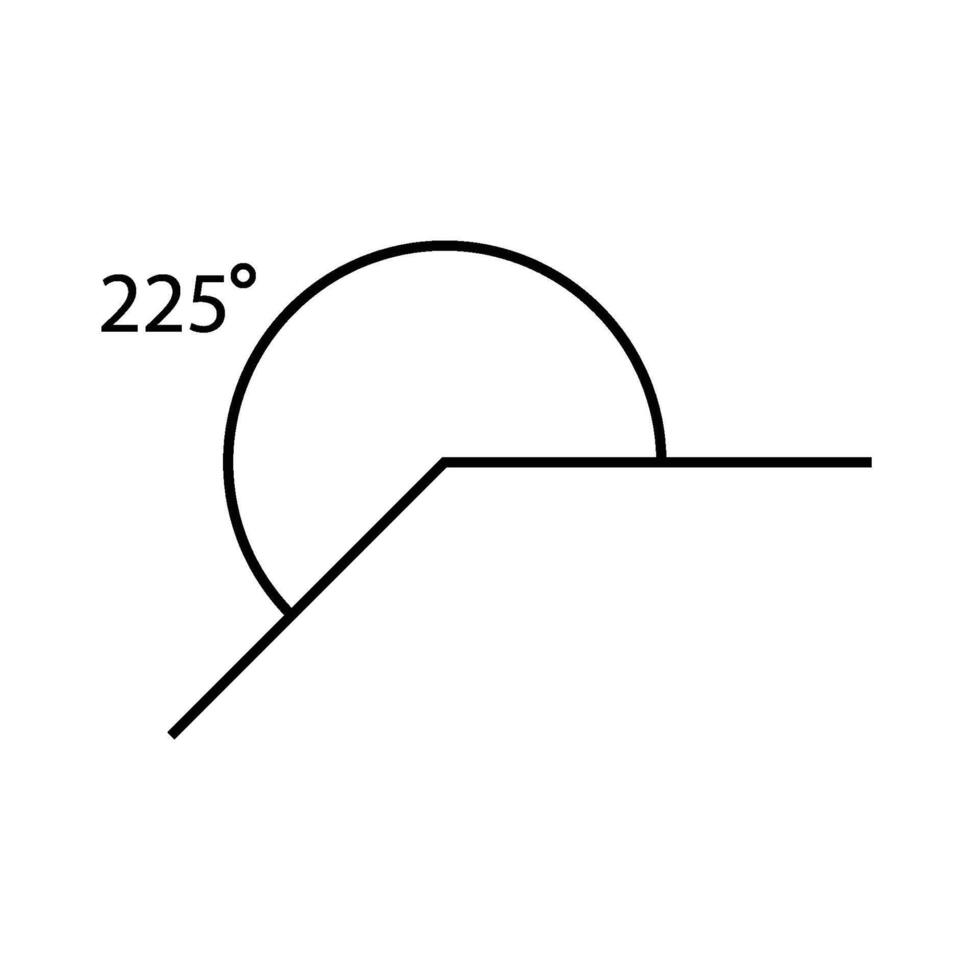 degree angle icon vector