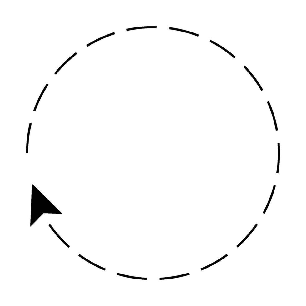 dotted arrow icon vector
