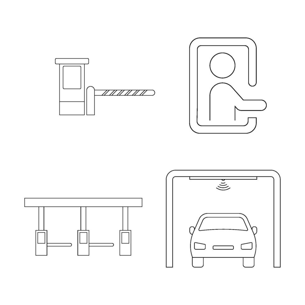 toll gate icon vector