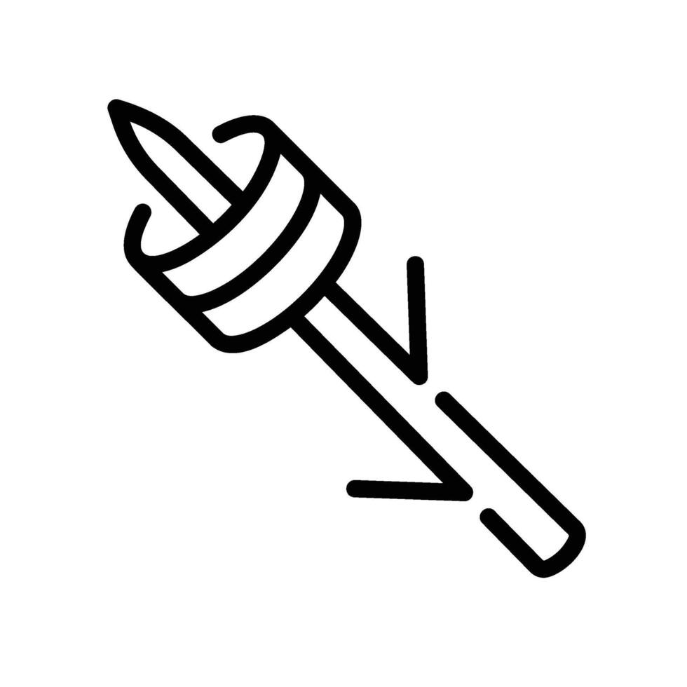 marshmallow Line Icon White Background vector