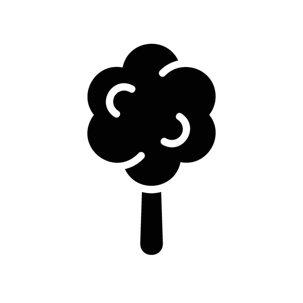 cotton candy Glyph Icon White Background vector