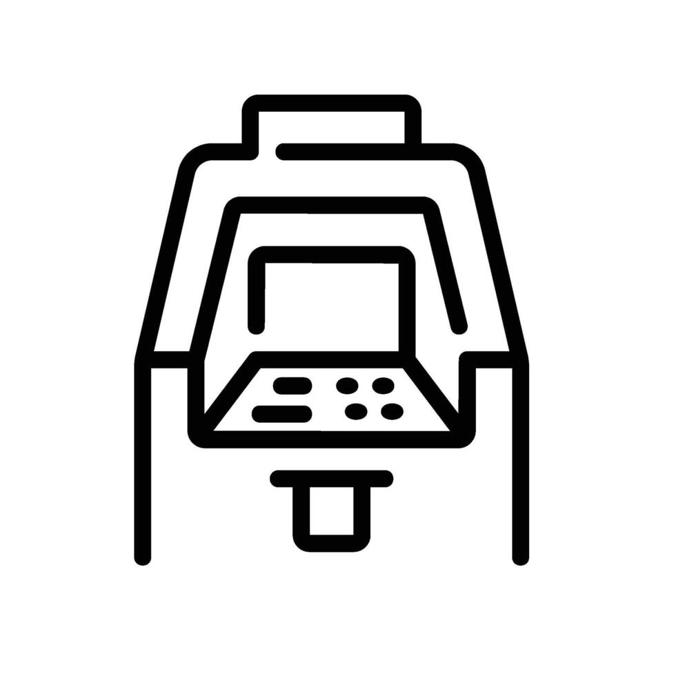 atm machine Line Icon White Background vector