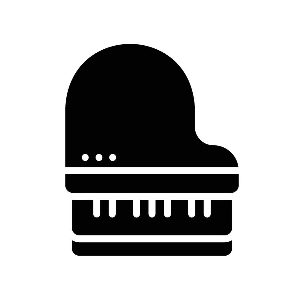 piano Glyph Icon White Background vector