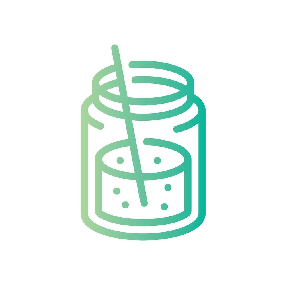 smoothie Line Gradient Icon White Background vector