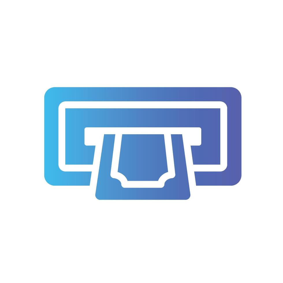 withdraw Flat Gradient Icon White Background vector