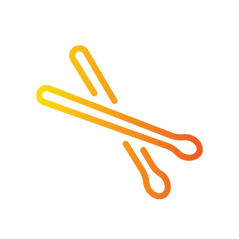 stick drum Line Gradient Icon White Background vector