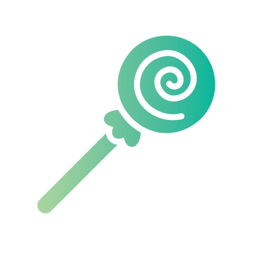 lollipop Flat Gradient Icon White Background vector