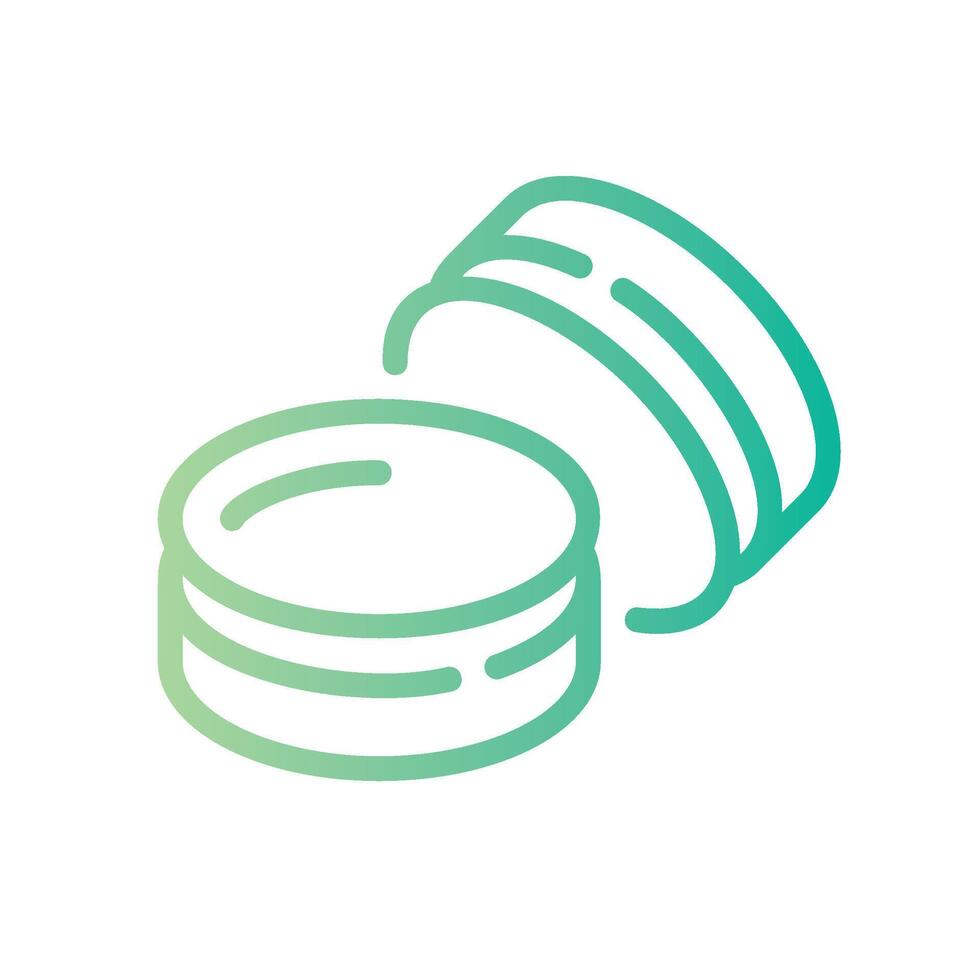 macarons Line Gradient Icon White Background vector
