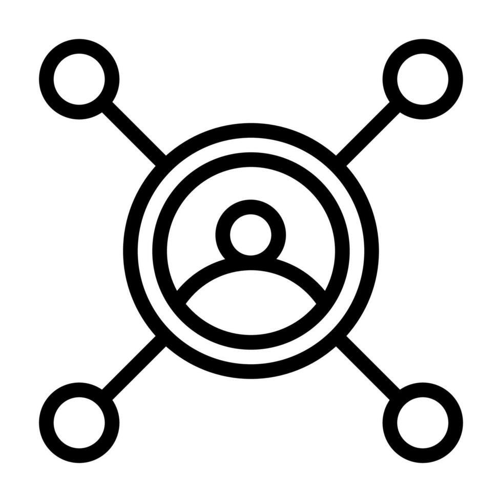 Business connection icon line vector