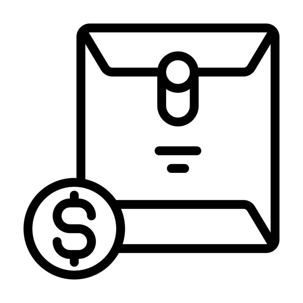 Business document icon line vector