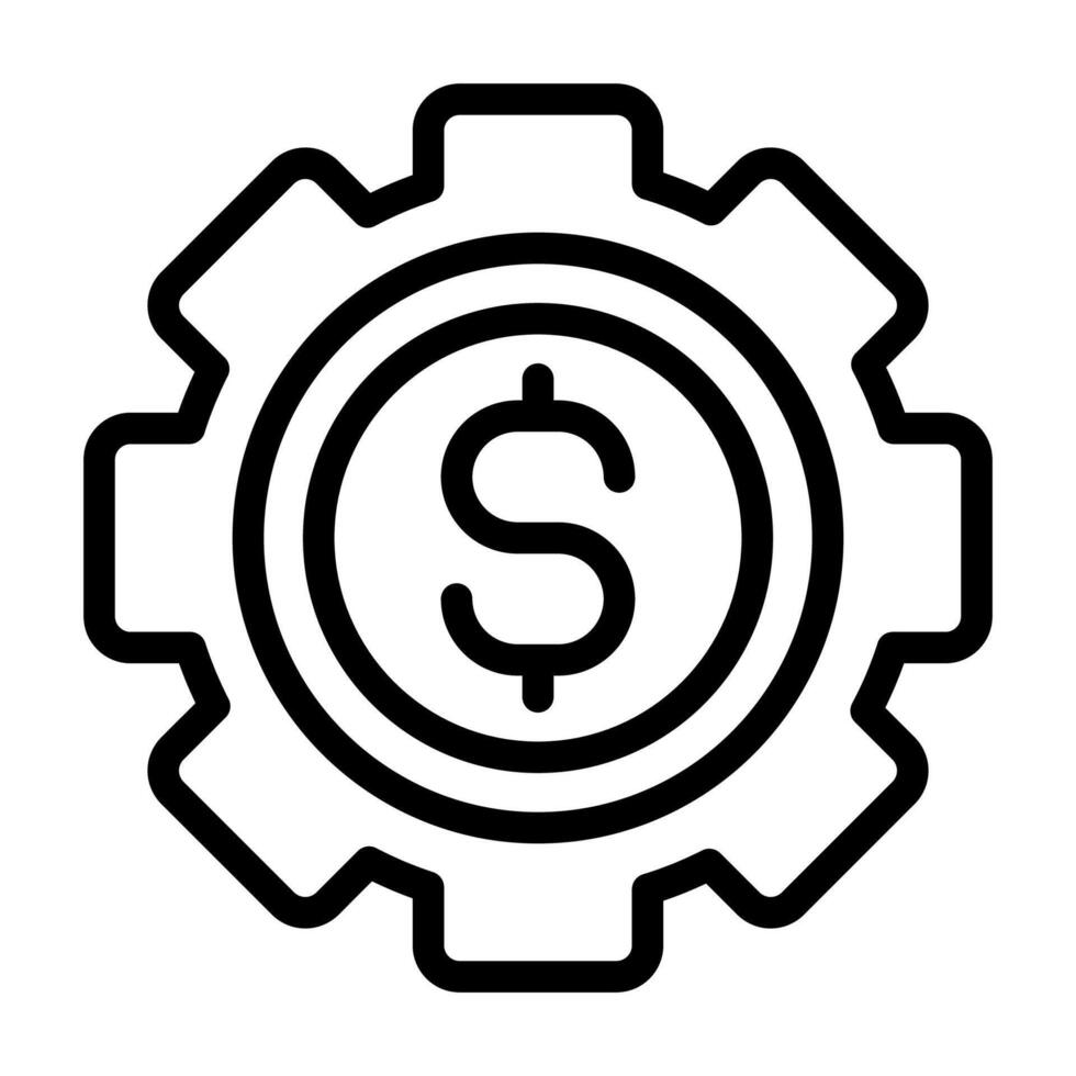 Business management icon line vector